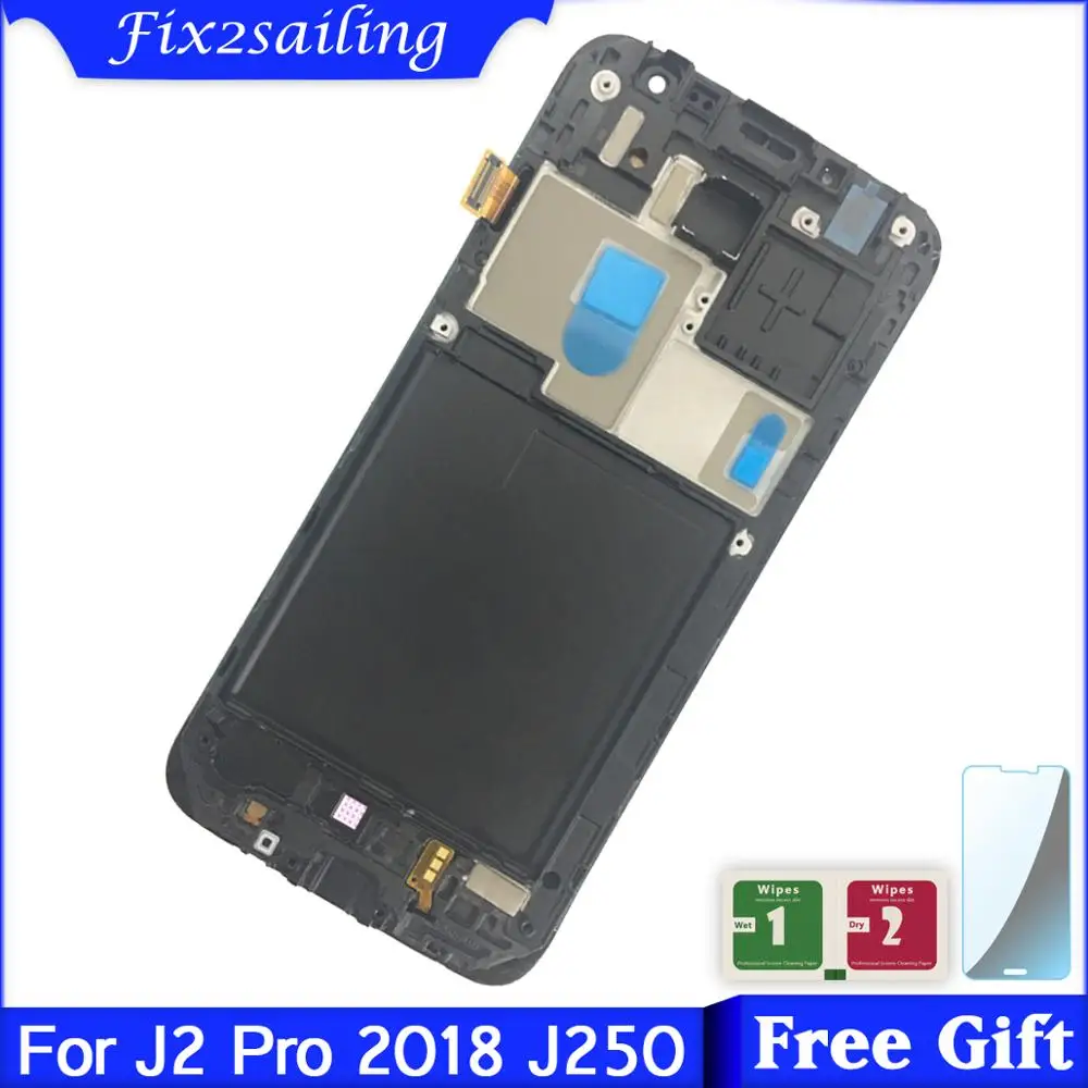 ЖК-дисплей с рамкой для Samsung Galaxy J2 Pro 2018 J250 J250F SM-J250F/DS сенсорный экран дигитайзер