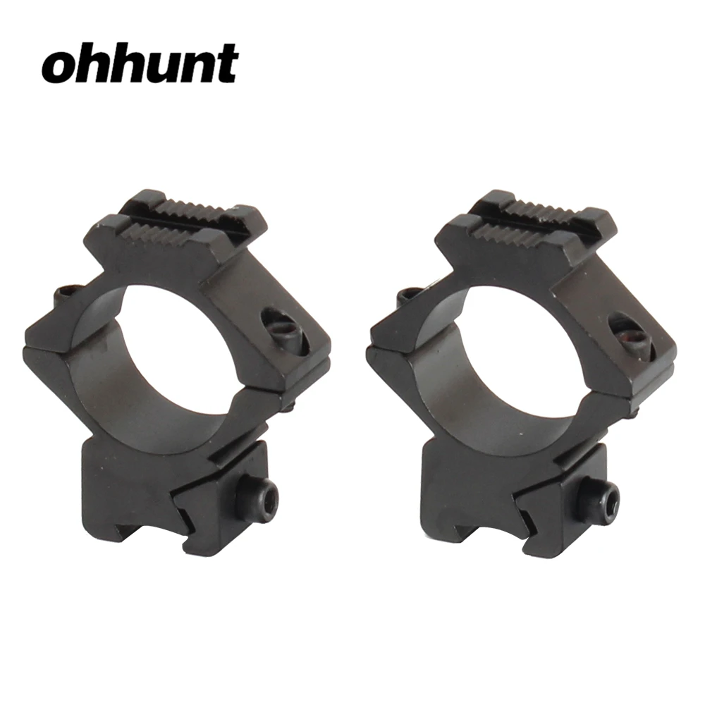 ohhunt 2pcs Hunting High Rifle Scope Mount 25.4mm Rings For 20mm Picatinny Rail 