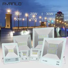 Led Flood Light Outdoor Spotlight Floodlight 10W 20W 30W 50W Wall Washer Lamp Reflector IP65 Waterproof Garden 220V100W Lighting