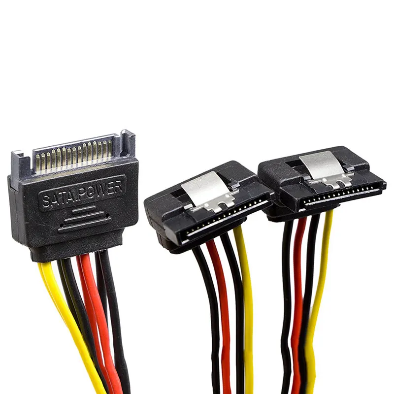 SATA 15 контактный разъем для 2x15 Pin 90 градусов Женский 15Pin отклонения в размерах на 1 2