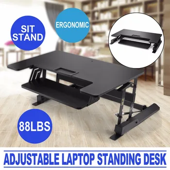 

Height Adjustable Standing Desk Sit to Stand Desk Elevating Desktop Riser Dual Monitor