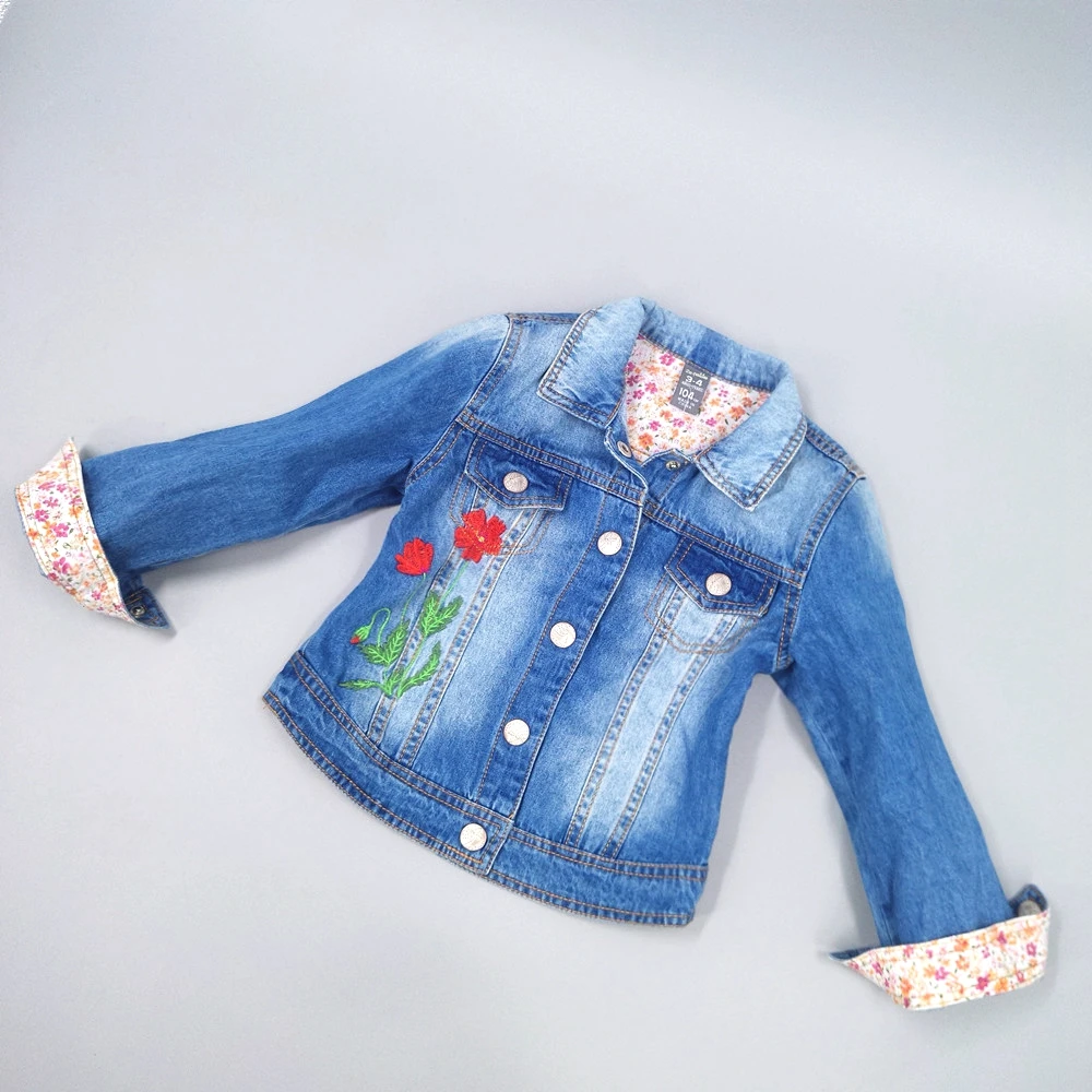 

Chumhey 2-4T Girls Jeans Coat Girls Jeans Jacket Denim Outerwear Children's Clothing Spring Autumn Kids Outfits Toddler Clothes