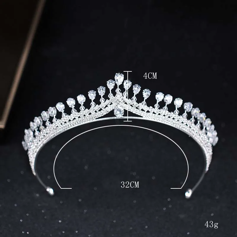 FORSEVEN женские Стразы Циркон Queen невесты короны и диадемы свадебная диадема