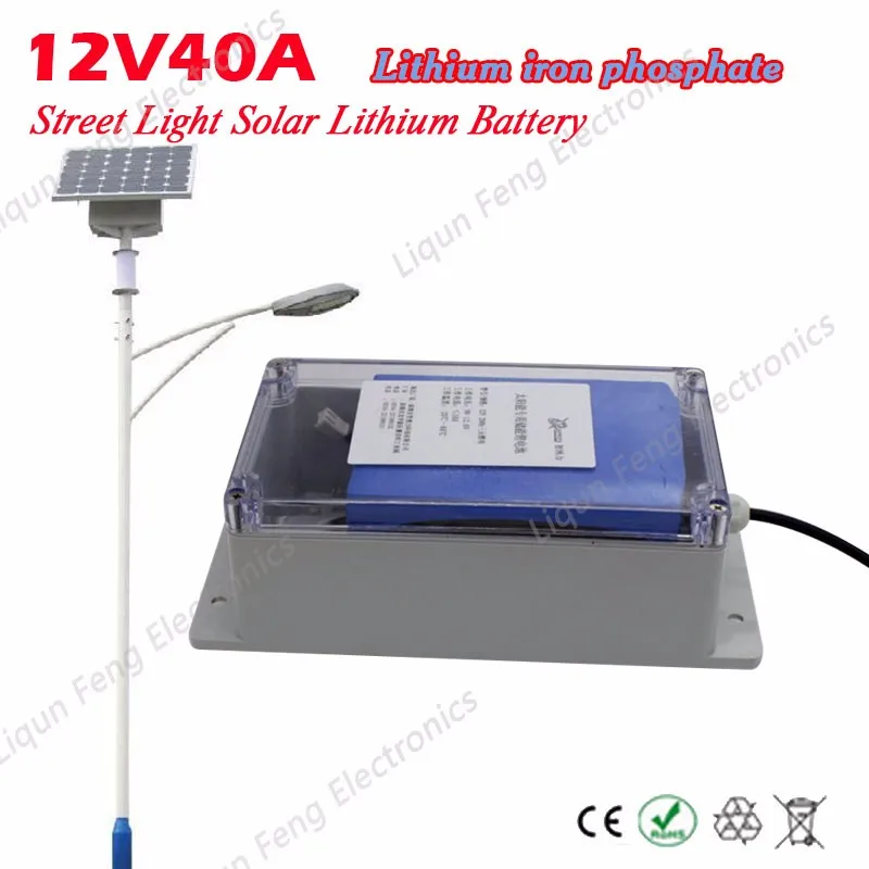 Top AA Batteries Lifepo4 40ah Waterproof High Temperature Shell Non Fading Solar Energy Special Lithium Iron Phosphate 12V40Ah 0