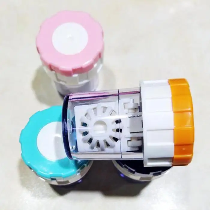 Практичное ручное чистящее средство для контактных линз Шайба чистящие линзы корпус контактные линзы чистящее устройство контейнер держатель для хранения
