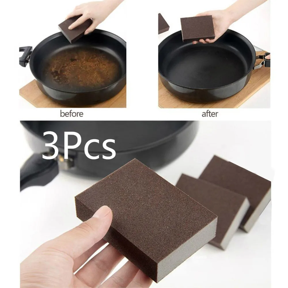 

1/2/3/ 3/4PCS Strong Magic Sponge Cleaning Brush Washing Sponge Kitchen Pot Pan Window Glass cleaner tools#T2