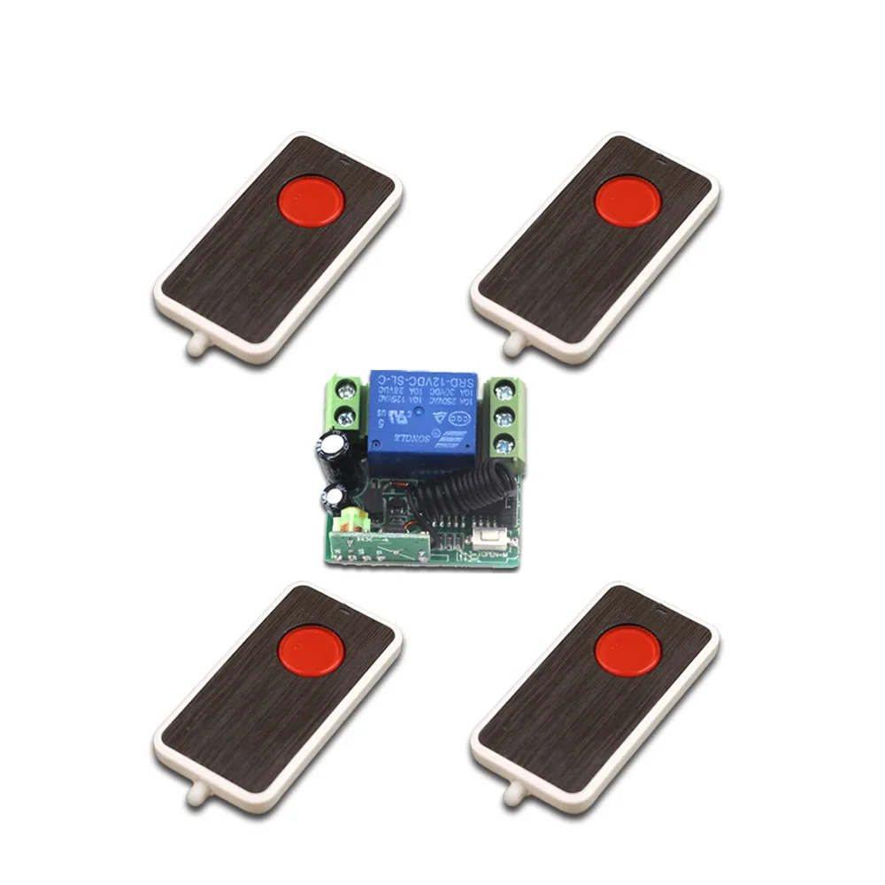 New Remote Control Light Switch DC12V 10A Relay 1CH Wireless RF Mini