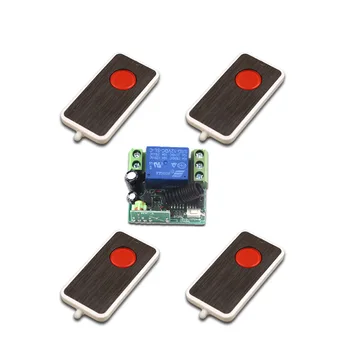 

New Remote Control Light Switch DC12V 10A Relay 1CH Wireless RF Mini Remote Control Switch 4Transmitter + 1Receiver 315/433MHZ