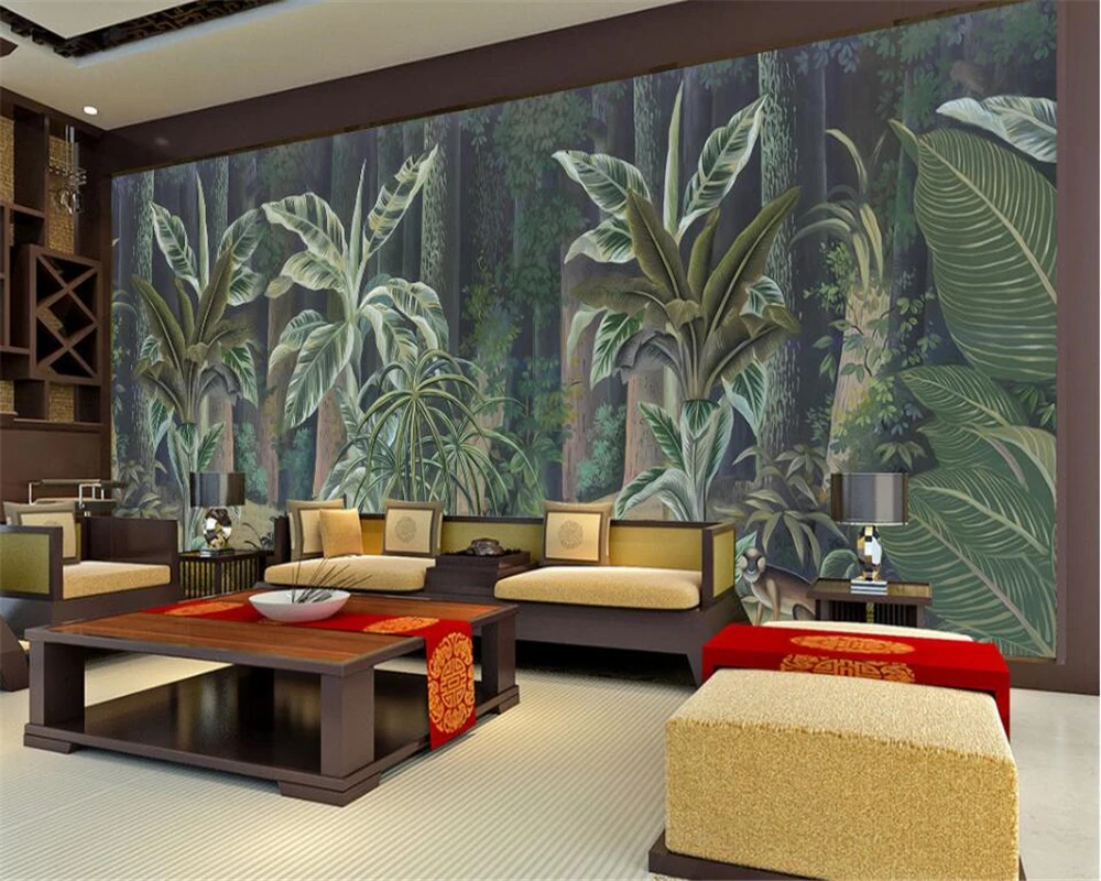Beibehang Large Custom Wallpaper European Style Hand Painted Natural Scenery Photo Wallpaper The