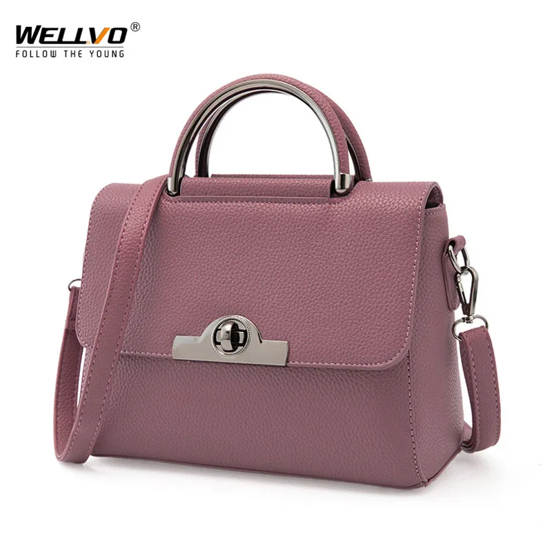 

2018 New Fashion PU Leather Women Tote Solid Flap Lady Shoulder Bag Dress Female Handbag Business OL Bolso Feminina XA1694C