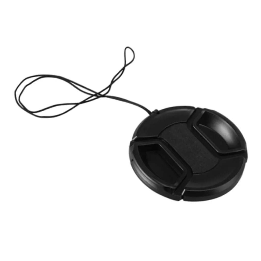 Black Plastic 58mm Snap-On Lens Cap For Camera Canon Lens Filter Adaptor