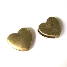 gold plated heart shaped slider