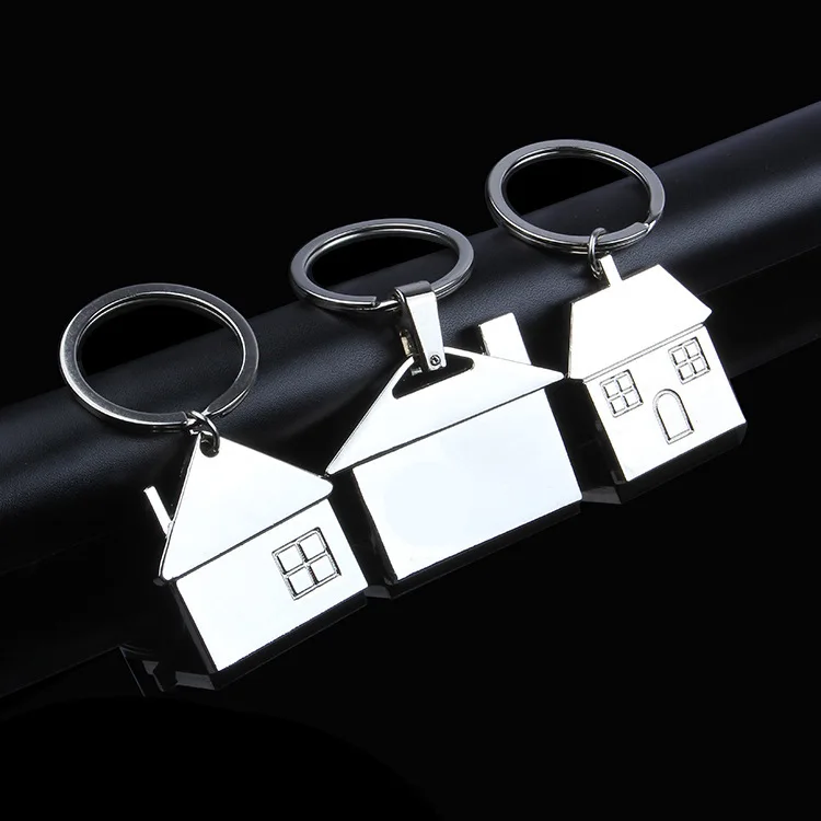 

Free Shipping 2019 New Manufacturers Selling Personality Metal Keychains House Hang Logo Custom Widgets That Gift Advertising