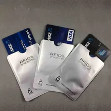 500 шт rfid Блокировка Карты защитные рукава rfid Блокировка bloqueador алюминиевый защитный чехол для кредитных карт