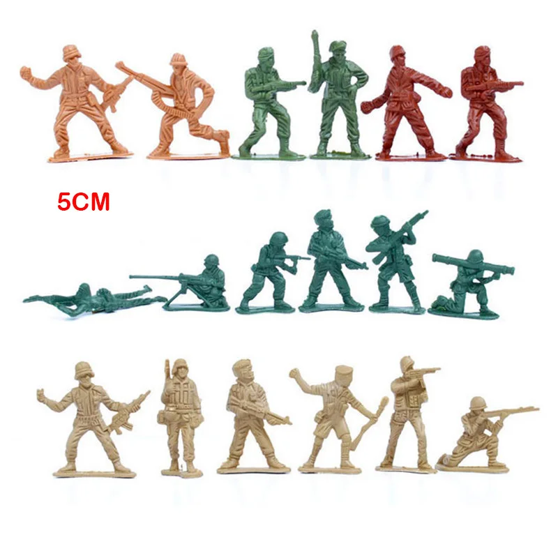 170pcs Military Scene Kit 5CM Soldier figures Tank Aircraft Rocket Army Men Sand Scene Kids Children Collection Toy Funny (12)