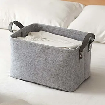 

Foldable Laundry Basket Modern Felt Toy Book Storage Bag Dirty Clothes Hamper Toys Holder Home Clothes Storage Baskets