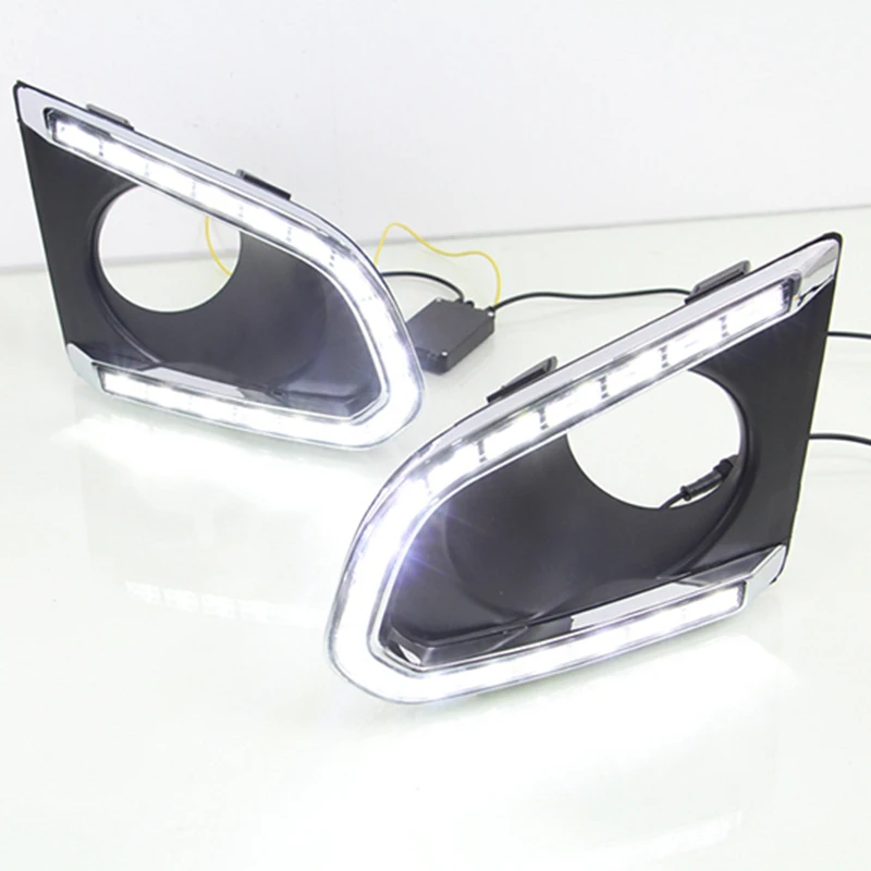 

Car Flashing Led Daytime Running Light for Chevrolet TRAX 2014 2015 LED DRL accessories with turn signal light fog lamp cover