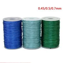 Cordon ciré en Polyester, 0.45, 0.55, 0.65mm, pour fabrication de perles en cuir, cordon en tissu