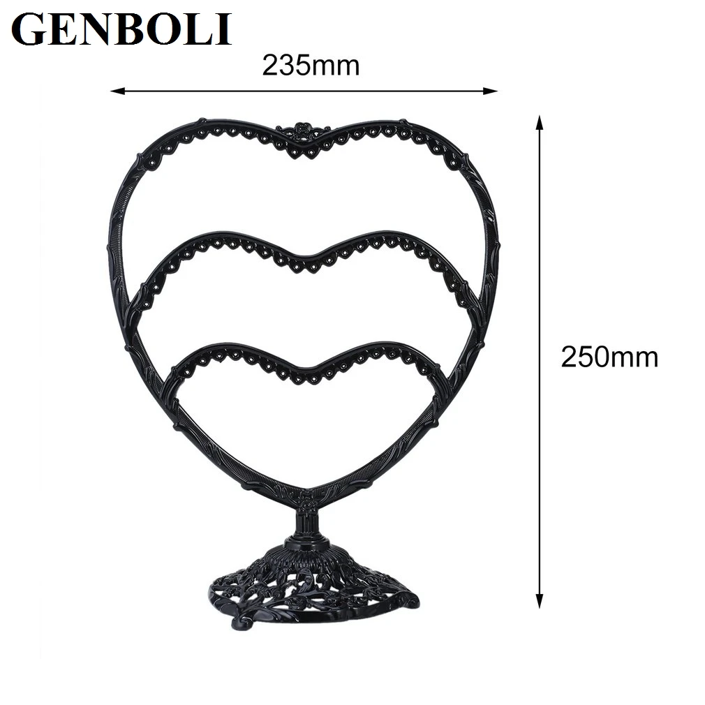 Чашки сердце Jewelry металлический держатель кольцо для серьг и ожерелья стойка Органайзер хранилище стойки для ювелирных изделий Дисплей