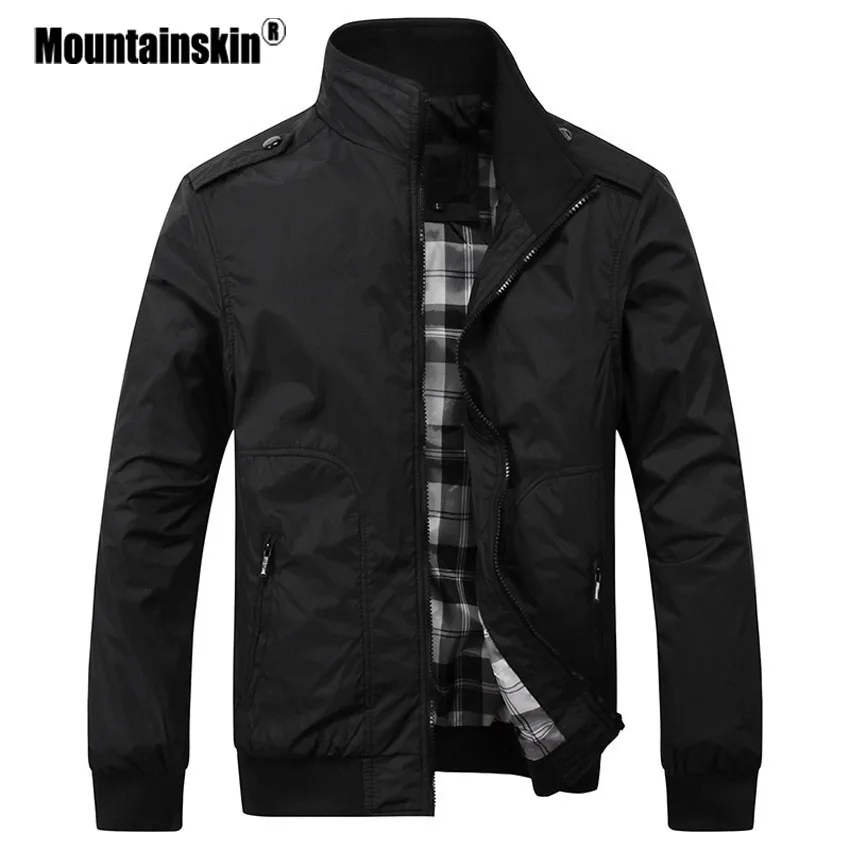 Мужская повседневная куртка Mountainskin однотонная приталенная в стиле милитари