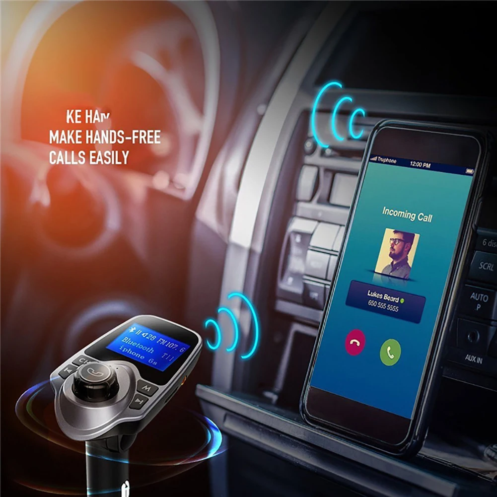 T11 автомобильный ЖК-дисплей Bluetooth MP3-плеер fm-передатчик Hands-free Dual USB зарядное устройство Автомобильный fm-передатчик