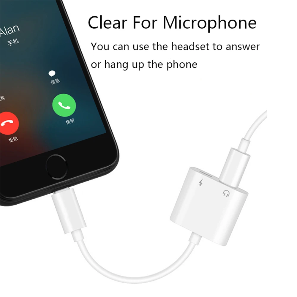 Charging Audio Charger Adapter Cable For iPhone 7 8 Plus Headphones Adapter Splitter For iphone X XR XS MAX Charge Adapter