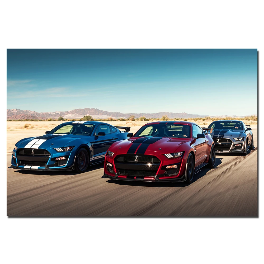 Ford Mustang Shelby GT500 постеры суперкар настенные художественные картины на холсте