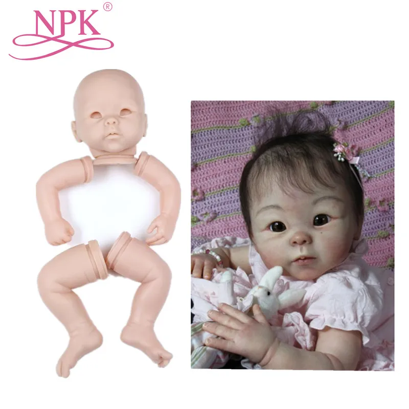 NPK полный набор силиконовых кукол для 19 дюймов Bebes De Silicona подходит глаз 22 мм и 20