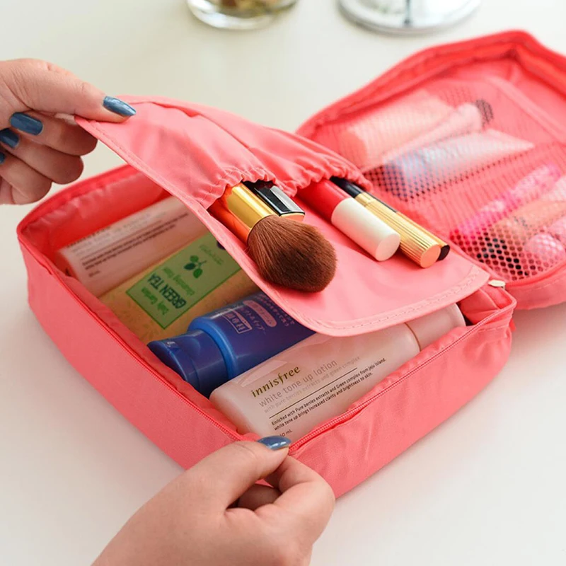 

2018 Women's Bag Travel Organizer Beauty Cosmetic Make up Storage Cute Lady Wash Bags Handbag Pouch Accessories Storage Bag