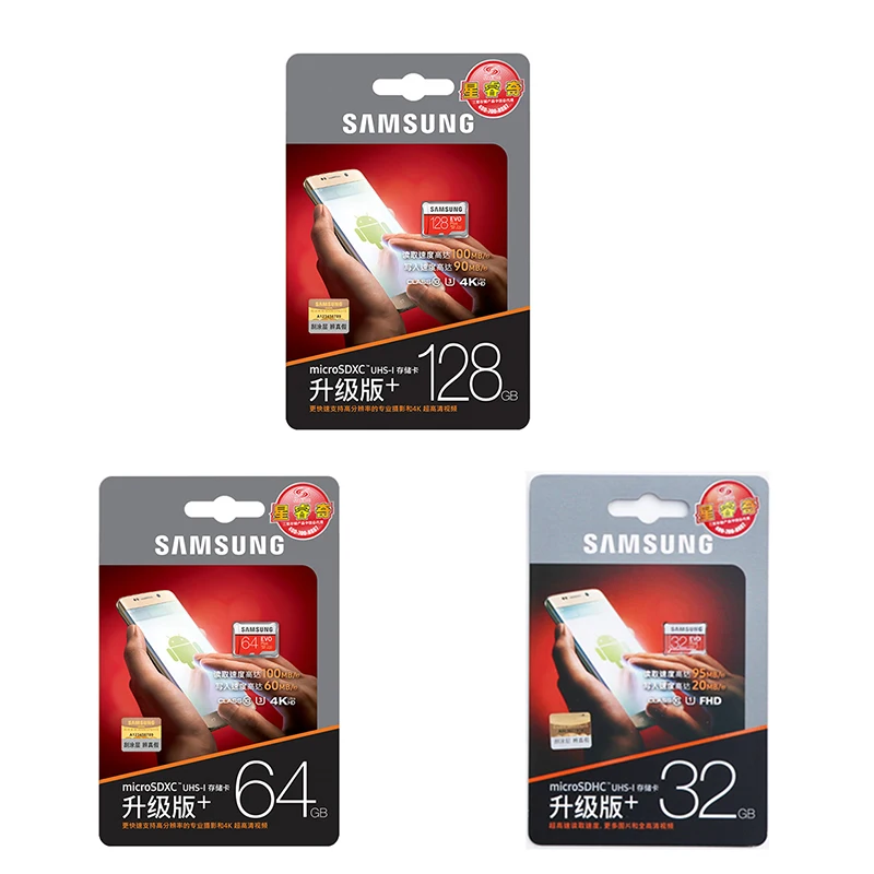 SAMSUNG EVO Plus Memory Card 8GB/32GB/SDHC 64GB/128GB/256GB/SDXC Micro SD TF Card Class10 Microsd C10 UHS-1 Cards 100% Original