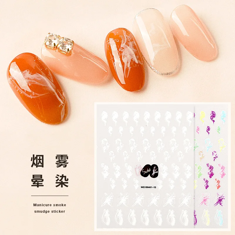 

Newest WG180-15 colorful nail art sticker 3d nail decal stamping template Japan style rhinestones DIY nail decoration tools wrap