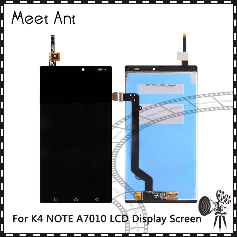 Высокое качество 5 ''для Lenovo K4 NOTE A7010 ЖК-экран с сенсорным экраном дигитайзер в