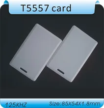 Free shipping(50 pcs) 125Khz RFID Writable Cards T5577 T5557 Thick card Rewrite Proximity Access Control Cards