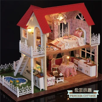 

XXXG DIY cottage Princess cottage handmade model building house villa send male girl birthday gift