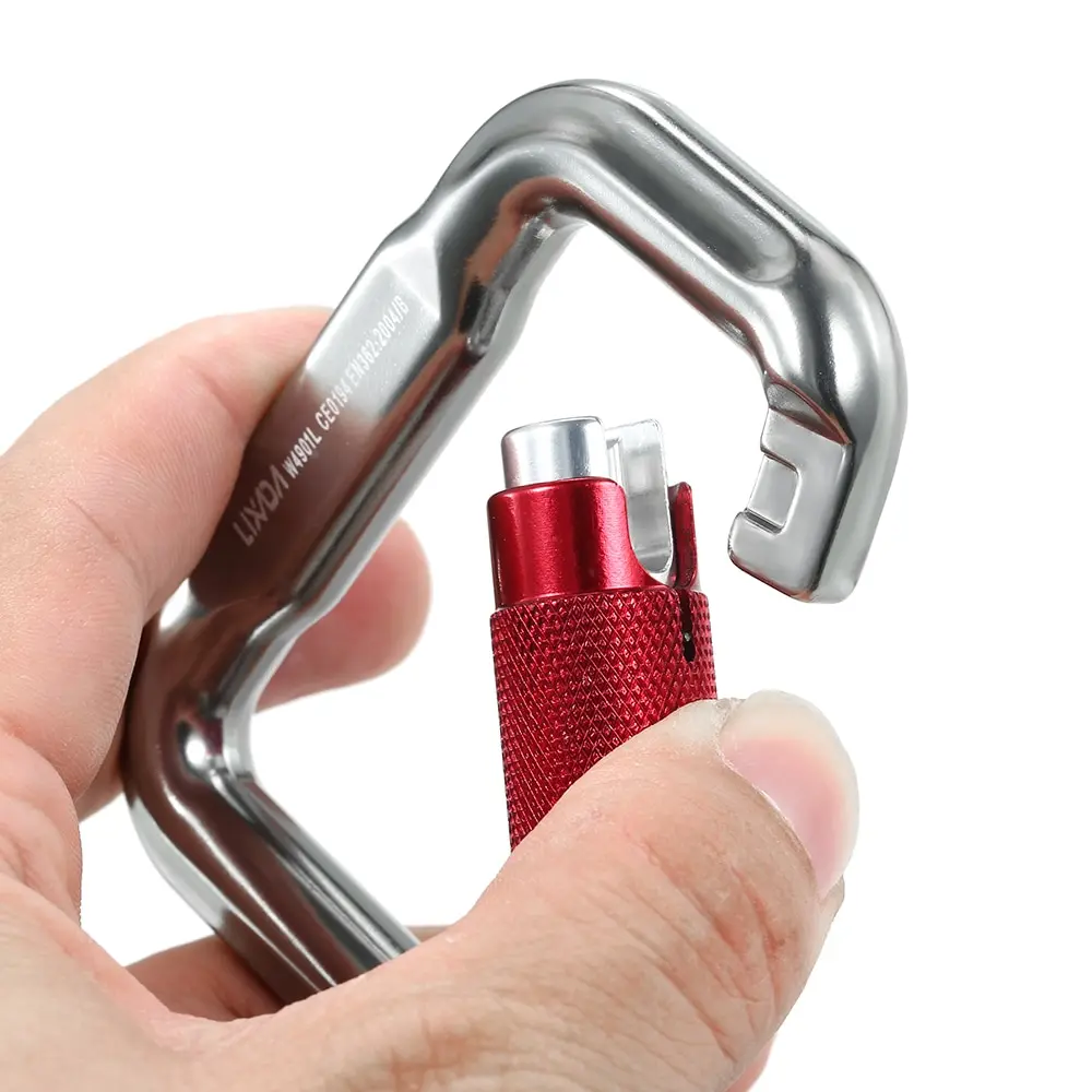 

Lixada 18KN Master Hook Aluminum Alloy Carabiner Outdoor Rock Climbing Equipment Paragliding Paraglider Parachute Clip Locking