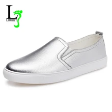 Женская обувь круглый носок женская обувь на плоской подошве Повседневное Модная белая медсестринская обувь из спилковой кожи Лоферы слипоны женские лоферы