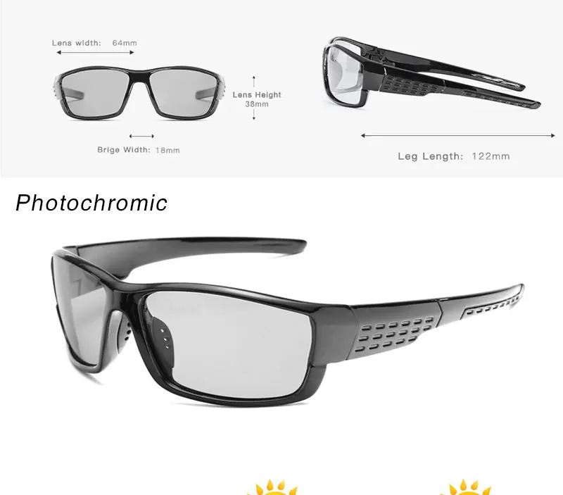 Поляризованные и фотохромные очки для рыбалки, спортивные поляризованные очки для мужчин и женщин, велосипедные очки для вождения, для рыбалки с веревкой