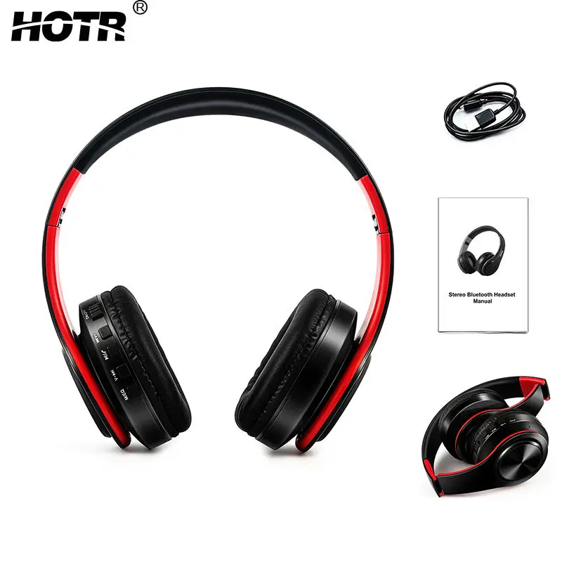 Наушники HOTR Bluetooth со светодиодной подсветкой 3D стерео наушники с микрофоном