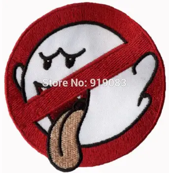 

3.2" No Boo Ghostbusters No Ghost Patch TV Movie Film Series Applique Costume Embroidered iron on Halloween Cosplay Party Favor