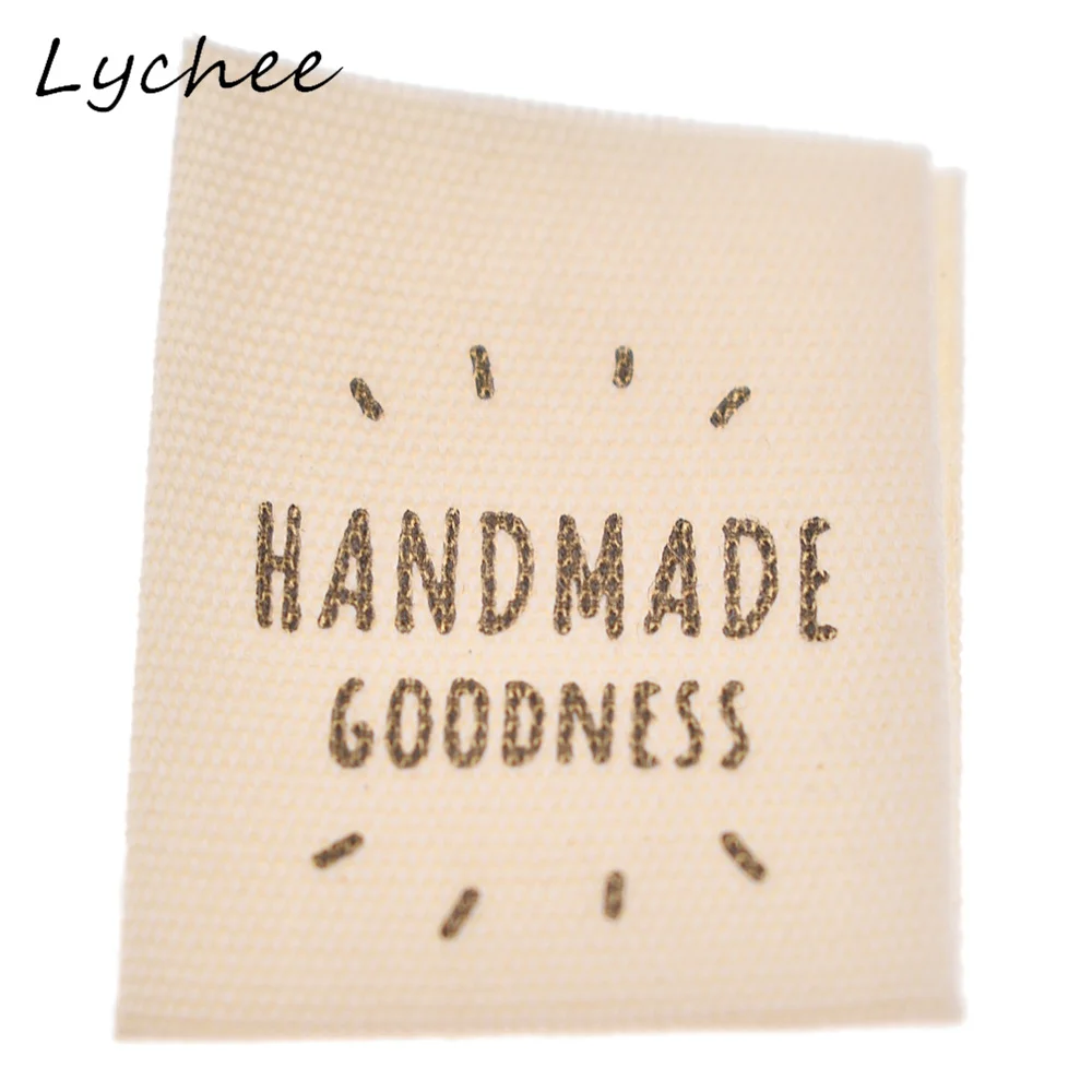 Lychee 50 шт. классические моющиеся хлопковые этикетки ручной работы ручная работа
