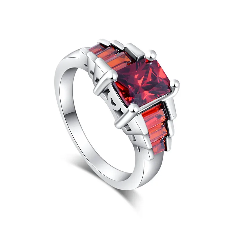 H:HYDE New jewelry 4 Colors CZ Cubic Zirconia Stone Charming silver wedding ring for women size 7-9 anillos mujer