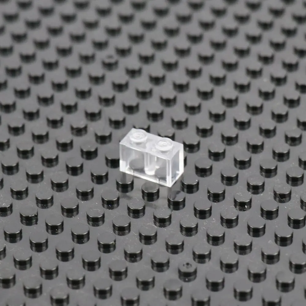50 그램/팩 MOC 투명 투명 모델 빌딩 블록 부품, 어린이 교육 학습 장난감 벽돌 2x4 2x2 1x1