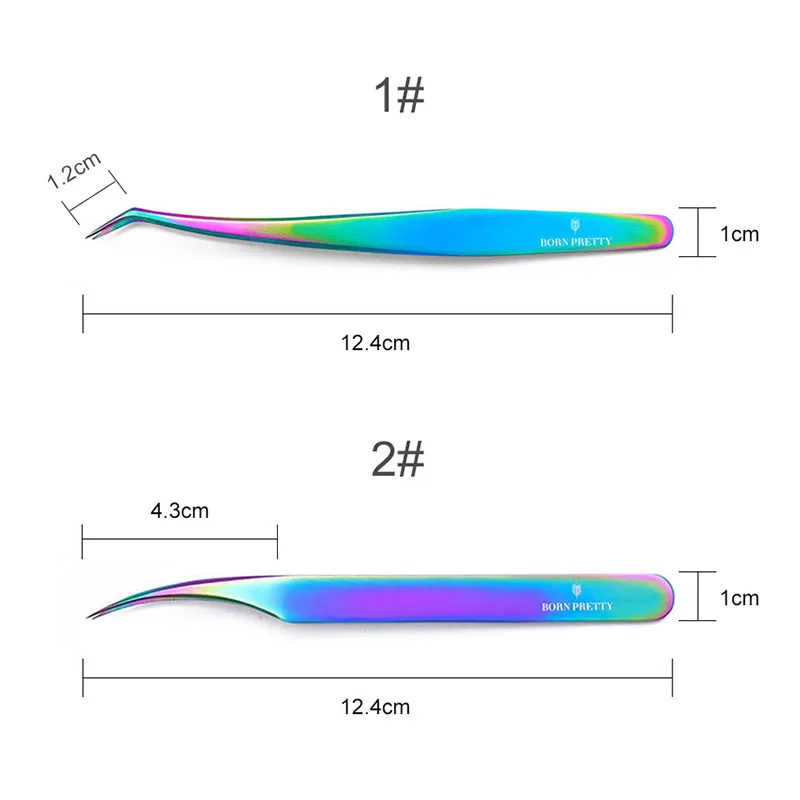 Born pretty, хамелеон красочный Пинцет Стразы инструмент для сбора из нержавеющей стали для бровей клип ресницы для наращивания Макияж инструмент