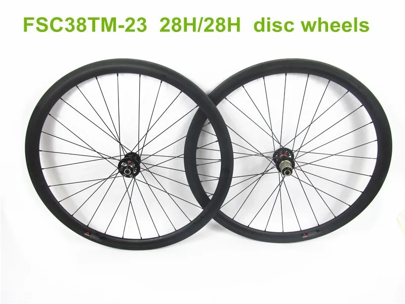 Top High quality disc carbon wheelsets 38mm deep x 23mm wide tubular rims with Novatec 6 bolts hub D771SB D772SB quick release 3