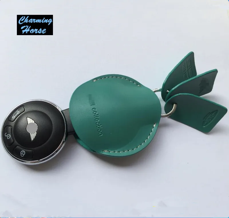 Leather Key Chain Cover Case key Fob Holder For BMW Mini Cooper Clubman Countryman Paceman Roadster