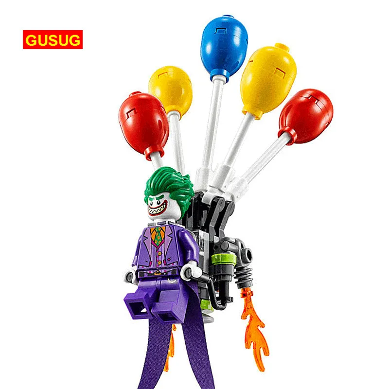 

GUSUG 07048 New 124Pcs Genuine Batman Movie Series The Joker Balloon Escape Set 70900 Building Blocks Bricks Educational Toys