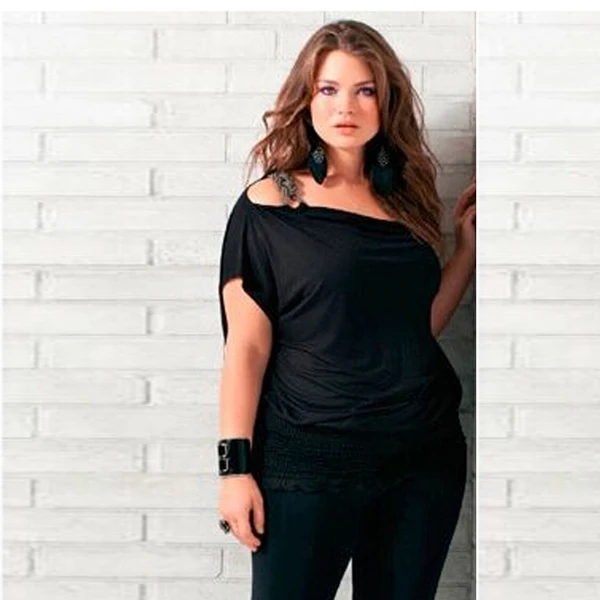 XXL 6XL Large Size Summer Women solid color black T shirt Plus Size t