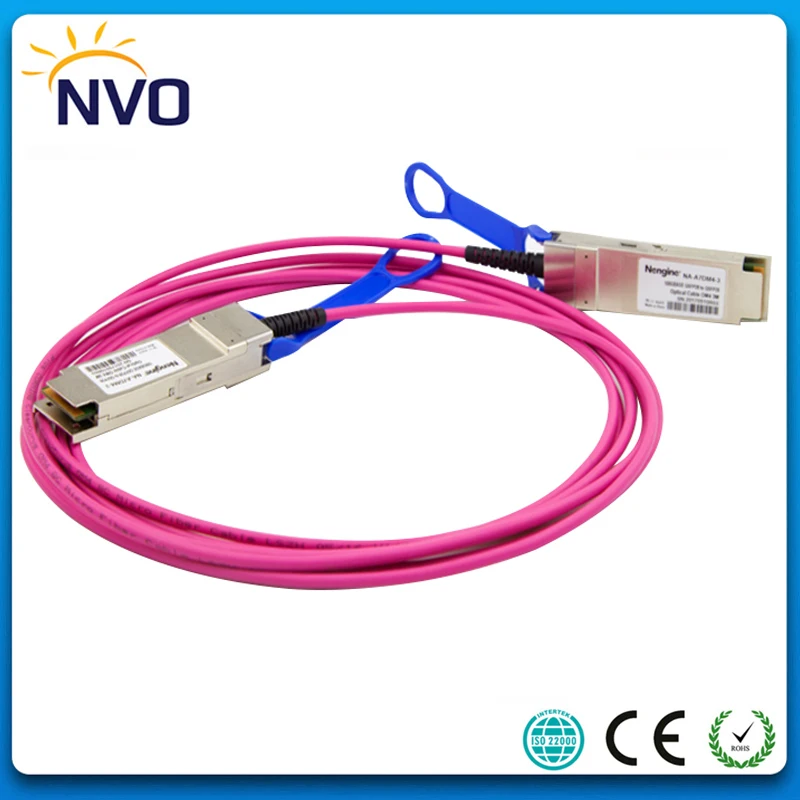 

Free Shipping 100G QSFP28 3M(9ft) OM4 AOC Active Optic Cable,QSFP28-100G-AOC-3M Compatible 100G QSFP28 Active Optical Cable