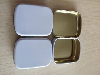 

100 pcs/lot Silver Metal Box Rectangle Chewing Gum Box Tin Storage Case Multi-use Advertisement Box