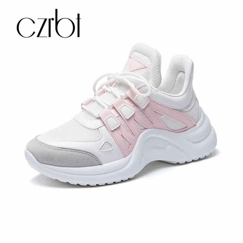 

CZRBT 2018 new autumn winter women's shoes comfortable leather leisure sports fashion anti-skid breathable ankle shoes women